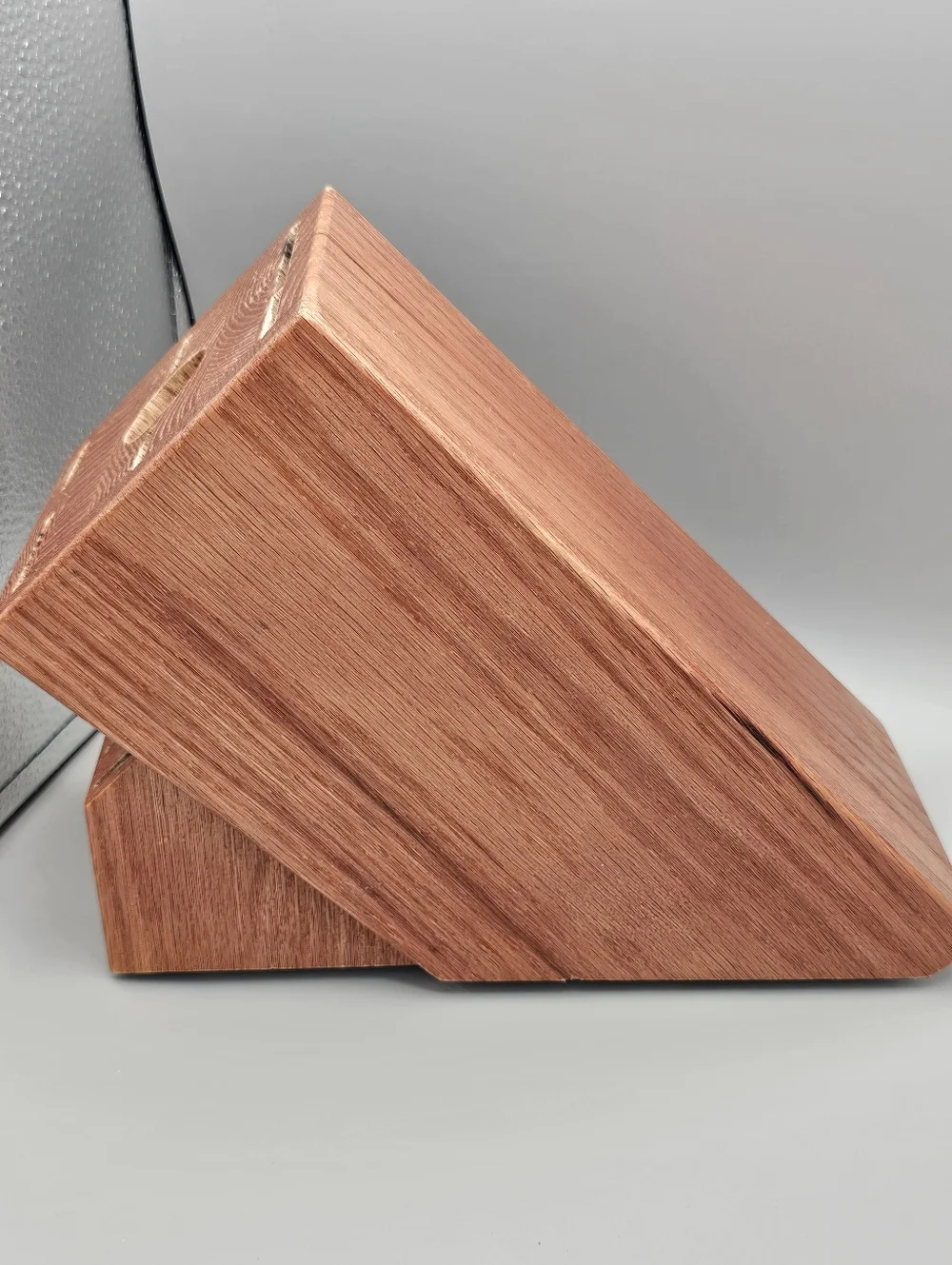 Cutco‎ Knife Block 13 Thirteen Slot Honey Oak USA Made Solid Wood Holder Storage